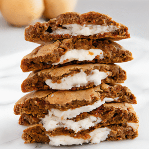Cheesecake Stuffed Carrot Cake Cookies