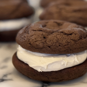Vanilla Filled Chocolate Whoopie Pies