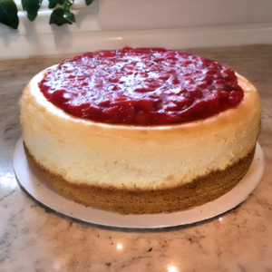 Cheesecake with Raspberry Topping