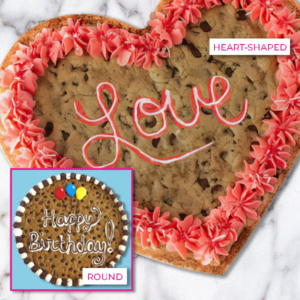Frosted Heart or Round-Shaped Cookie Cake