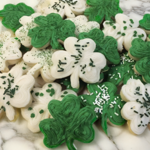 Frosted Shamrock Sugar Cookies