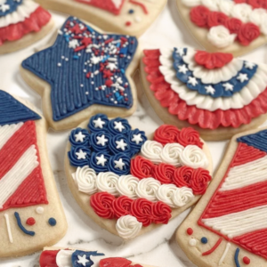 July 4th Frosted Sugar Cookies