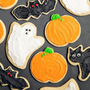 Spooky Frosted Sugar Cookies